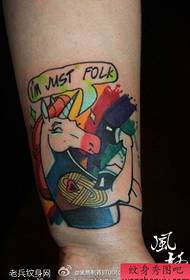 Wrist color splash horse tattoo body picture is shared by tattoo show