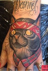 Hand Mexicaanse kat tatoeages