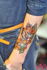 Zápěstí barevná křídla přesýpací hodiny tetování obrázek obrázek