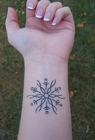 Beautiful wrist, beautiful little snowflake tattoo picture