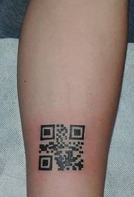 Wrist QR code tattoo picture