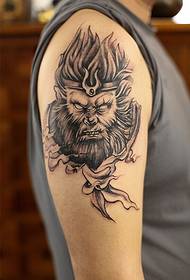 Cadro de tatuaxe de mono de brazo grande