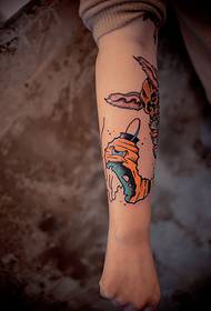 Creative lantern ghost arm tattoo picture