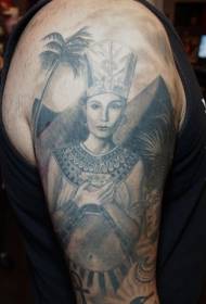 Big arm beautiful egyptian queen tattoo pattern