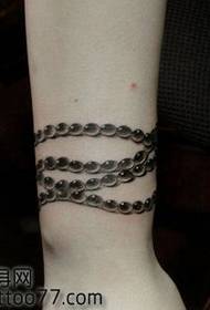 Beautiful hand bracelet tattoo pattern