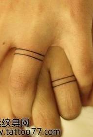 Finger simple ring tattoo pattern