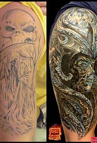 Europska i američka tetovaža velike ruke