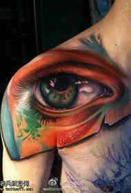 Realistic photo eye tattoo pattern