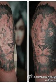 Arm lion lion head tattoo