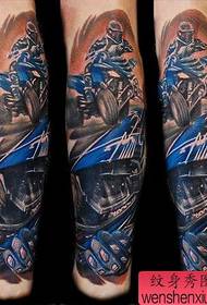 Arm 3D color motorized hand tattoo pattern