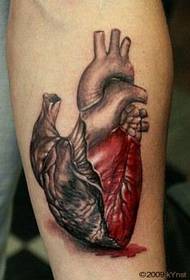 Model de tatuaj de inimă de mână