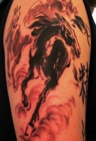 Arm beautiful Pentium horse Chinese style tattoo pattern