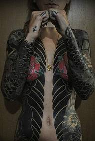 Girls can also hold the double half of the totem tattoo tattoo