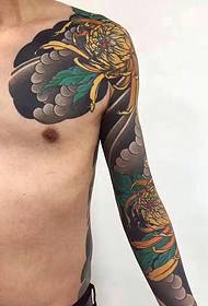 Domineering colour hafu hemp chrysanthemum tattoo maitiro