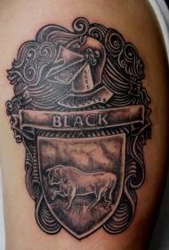 Uzorak tetovaža značke velikog toka bika