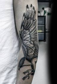 Bracciu spettaculare di mudellu di tatuaggi di eagle