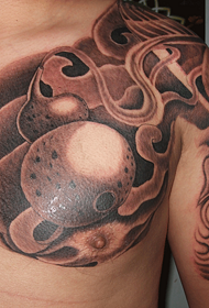 Bonic tatuatge de mitja carbassa