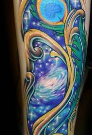Arm 3D color universe tattoo pattern