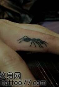 Cute finger totem ant tattoo pattern