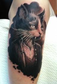Rankos mielas vampyro katės tatuiruotės modelis