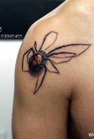 Lifelike spider tattoo pattern