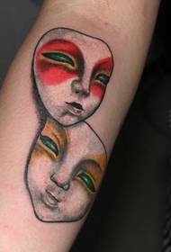 Patrón de tatuaje de brazo: patrón de tatuaje de máscara de brazo