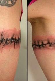 Patrón de tatuaje de lágrima: imagen de patrón de tatuaje de lágrima de brazo