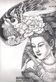 Polusvjetli rukopis tetovaže: Polusvijetle ljepote rukopis tetovaže Phoenix