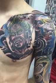 Nekustamais Ming Wang puse bruņu tetovējuma modelis Daquan