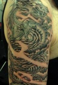 Arm iron dragon tattoo pattern