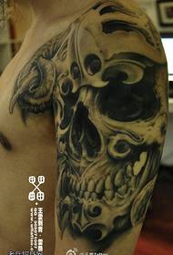 Πρότυπο τατουάζ κρανίο του προσώπου