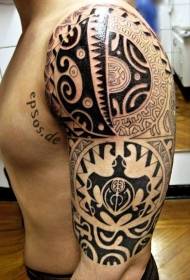 Shoulder Turtle Tattoo Polynesian Picture