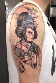 Ihe eji akpụ akpụ akpụ akpụ ikuku japanese geisha tattoo