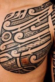 Schoolboy arm on black sketch creative geometric element half nail tattoo picture
