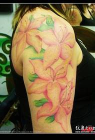 Big arm floral tattoo pattern