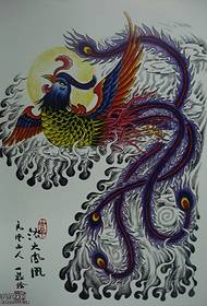 Een half-phoenix feniks tattoo-patroon voor iedereen om van te genieten