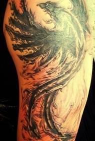 Phoenix tetovanie vzor lietajúci na rameno