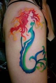 Arm watercolor mermaid tattoo tattoo pattern