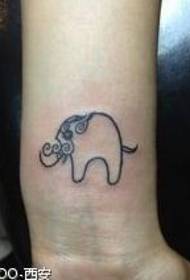 Girl arm totem elephant tattoo pattern
