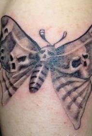 Patrón de tatuaje de brazo: patrón de tatuaje de cráneo de mariposa alternativa de brazo