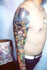 An anime body flower arm tattoo pattern
