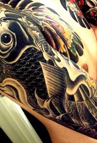 tattoo figure recommended bar recommended one Flower arm black and white squid lotus tattoo