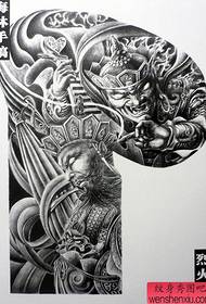 Kinas Indias bedøvelse og kraftfulde halvfabrikata med fire konger tatovering manuskript mønster billede serie 2