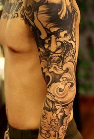 Flower arm traditionally like a tattoo pattern