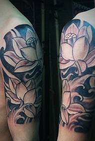 Arm a nice lotus tattoo pattern