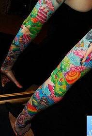 Tattoo Hall recommends an arm color flower arm tattoo pattern