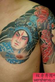 Tetovējumu modeļi - super klasiski Half Sui Pekinas operas varoņi ar sejas tetovējumu modeļiem (Boutique)