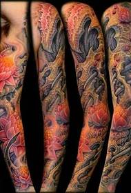 Classic flower arm tattoo
