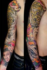Greek tattoo artist KOSTAG's flower arm part works