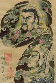 Tulo nga Sumbanan sa Tattoo sa Kaharian: Zhao Yun Zhao Zilong Liu Bei Half Tattoo Pattern